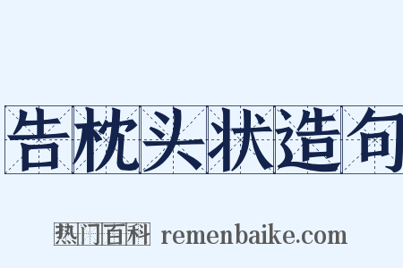 告枕头状造句是什么意思的图片